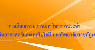 การเลือกกรรมการสภาวิชาการประจำคณะวิทยาศาสตร์และเทคโนโลยี มหาวิทยาลัยราชภัฏเลย